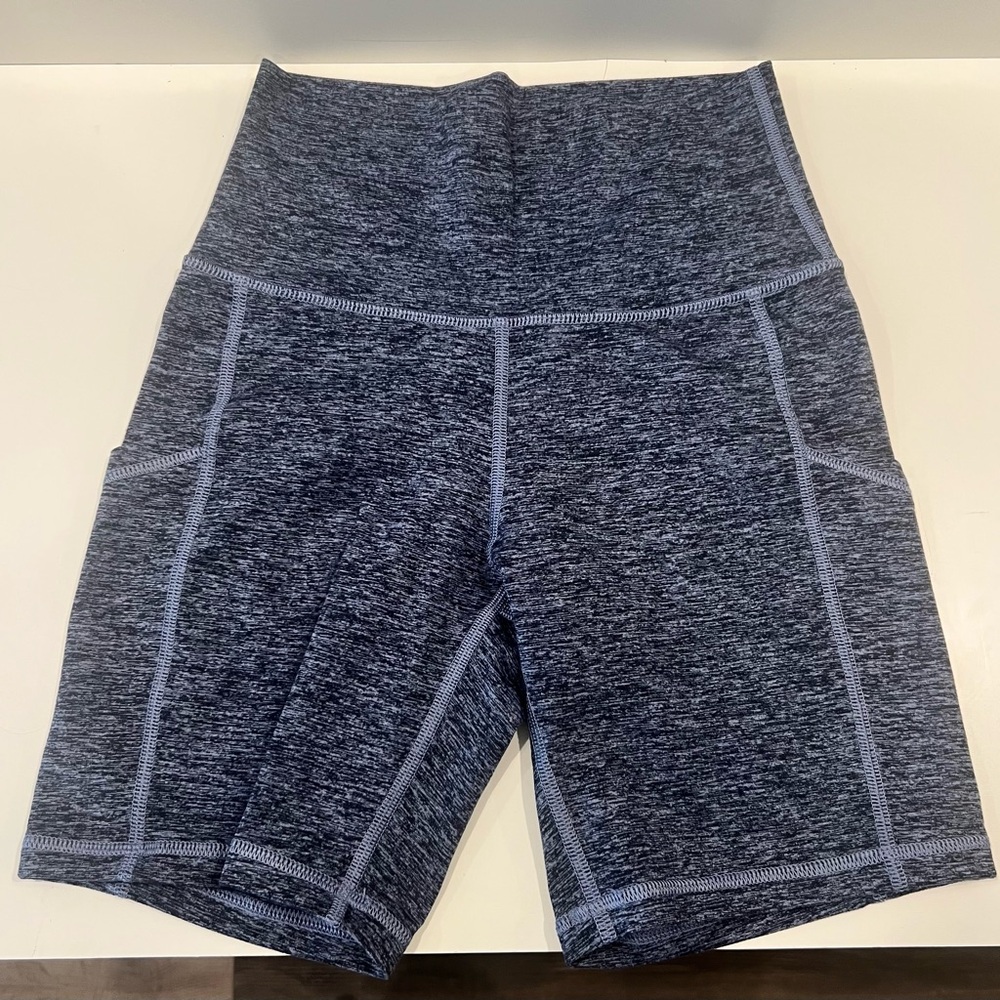 Aerie Heather BlueHigh-Waisted Biker Shorts